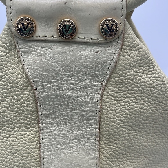 Vintage Valentina Yellow Leather Double Handle 4 Zip Handbag BLEMISH - Picture 4 of 8